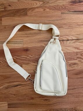 Cream Crossbody Sling Bag for Men - Minimalist Everyday Carry
